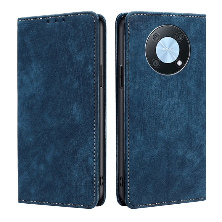 RFID Anti-theft Brush Magnetic Leather Phone Case, For OnePlus Ace Pro 5G, For TCL 305i, For Xiaomi Redmi K50 Ultra/Xiaomi 12T/Xiaomi 12T Pro, For Asus Zenfone 9, For Huawei nova Y90 4G