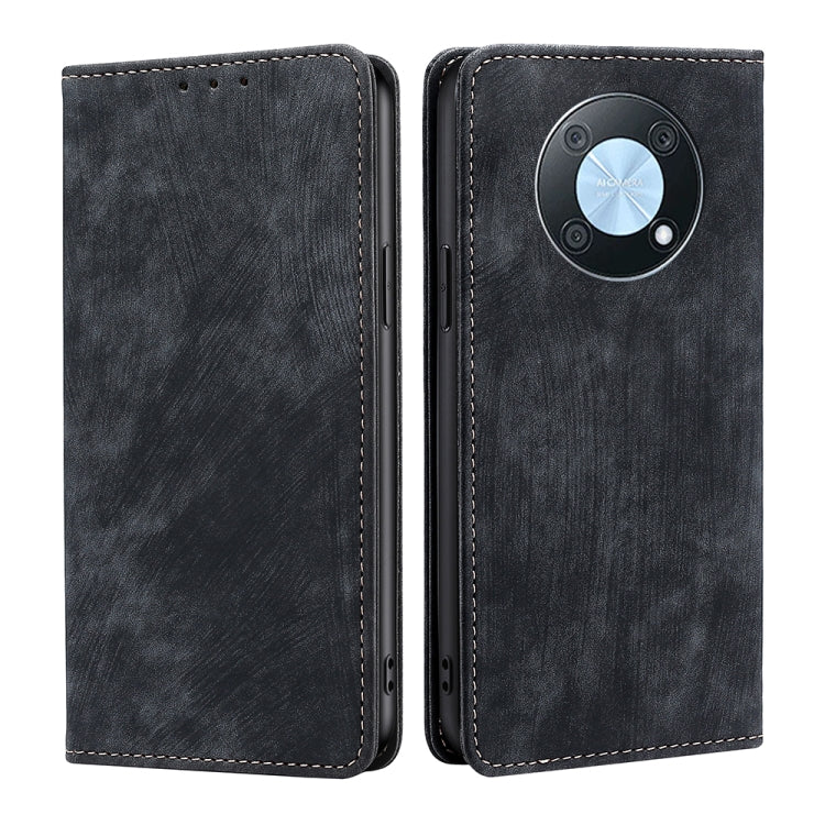 RFID Anti-theft Brush Magnetic Leather Phone Case, For OnePlus Ace Pro 5G, For TCL 305i, For Xiaomi Redmi K50 Ultra/Xiaomi 12T/Xiaomi 12T Pro, For Asus Zenfone 9, For Huawei nova Y90 4G