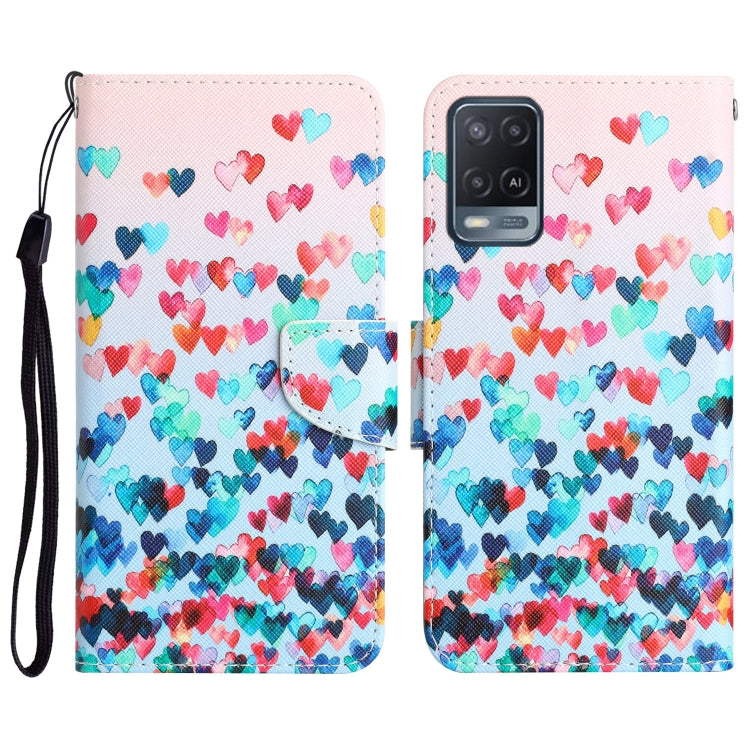 Colored Drawing Leather Phone Case, For OPPO A16