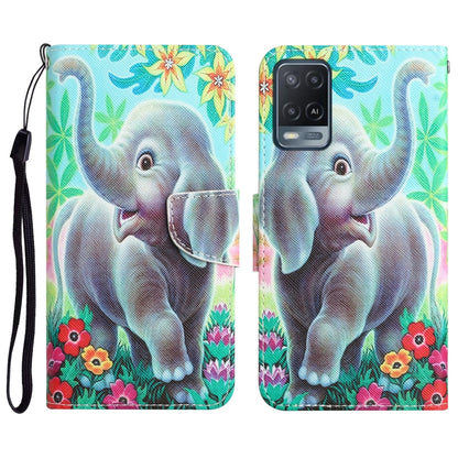 Colored Drawing Leather Phone Case, For OPPO A16