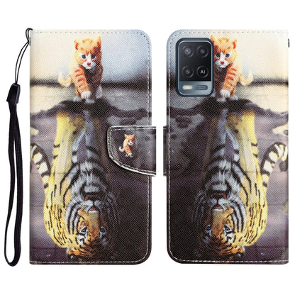 Colored Drawing Leather Phone Case, For OPPO A16