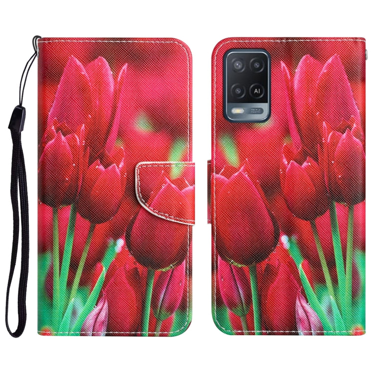 Colored Drawing Leather Phone Case, For OPPO A16
