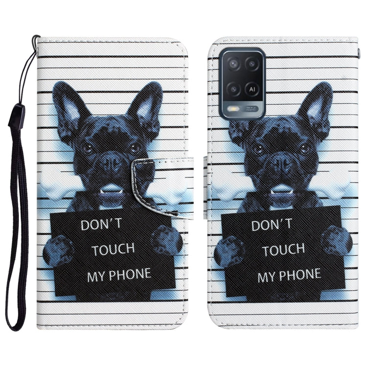Colored Drawing Leather Phone Case, For OPPO A16