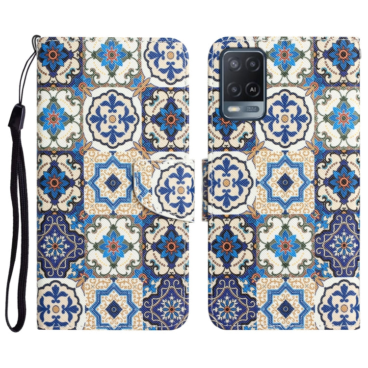 Colored Drawing Leather Phone Case, For OPPO A16