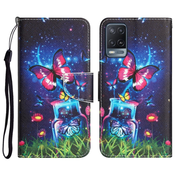 Colored Drawing Leather Phone Case, For OPPO A16