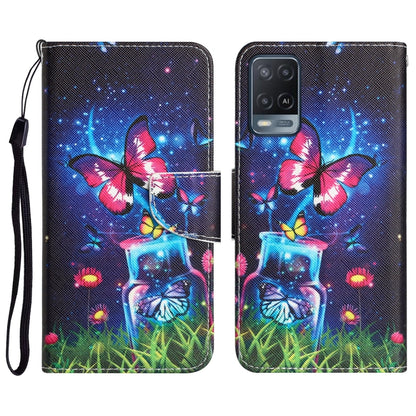Colored Drawing Leather Phone Case, For OPPO A16