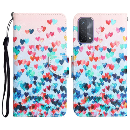 Colored Drawing Leather Phone Case, For OPPO A93 5G