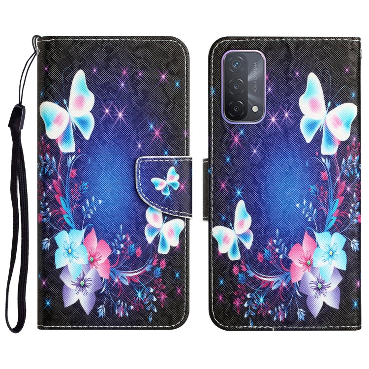 Colored Drawing Leather Phone Case, For OPPO A93 5G