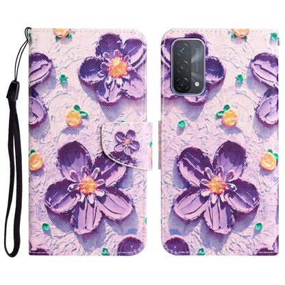 Colored Drawing Leather Phone Case, For OPPO A93 5G