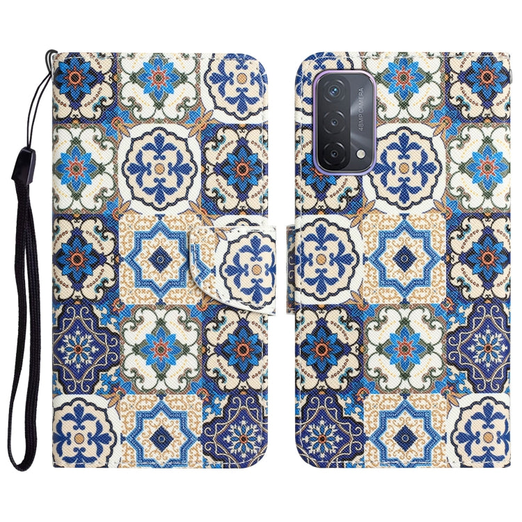 Colored Drawing Leather Phone Case, For OPPO A93 5G