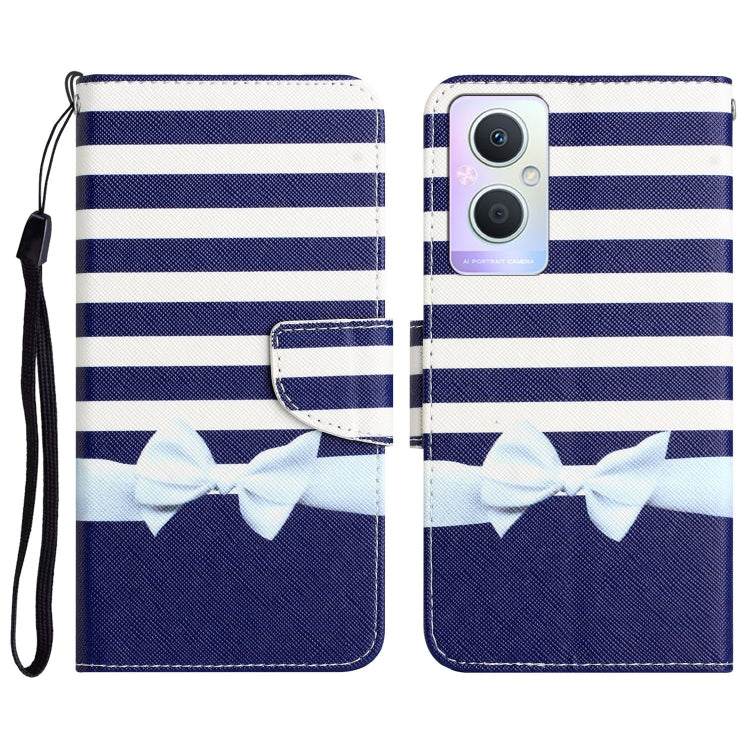 Colored Drawing Leather Phone Case, For OPPO A96 5G