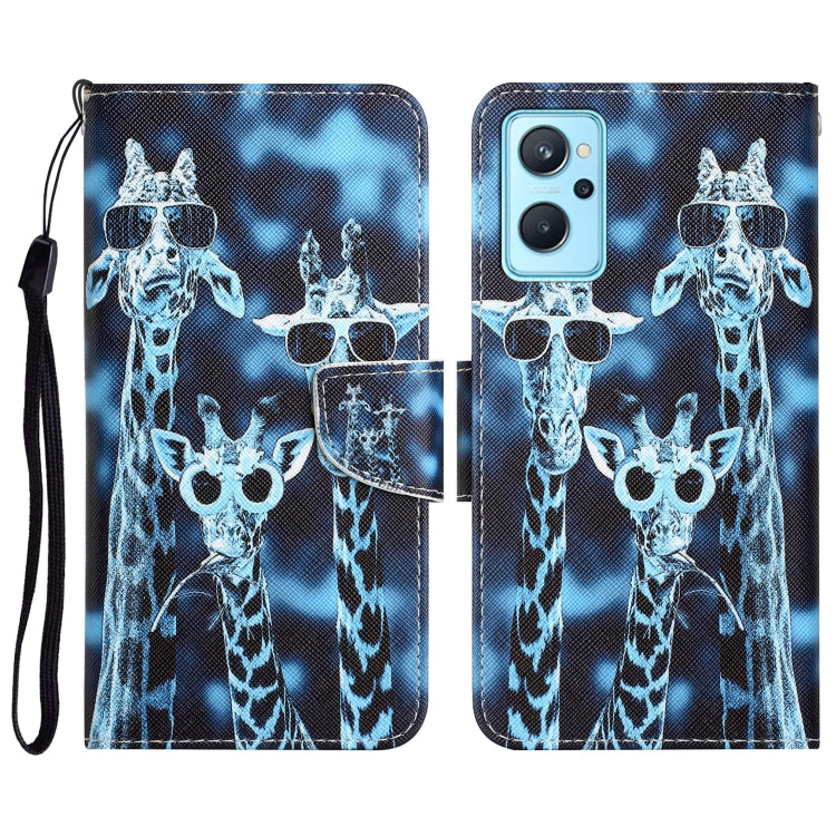 Colored Drawing Leather Phone Case, For Realme 9i / OPPO A96 4G