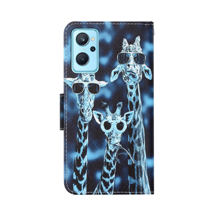 Colored Drawing Leather Phone Case, For Realme 9i / OPPO A96 4G