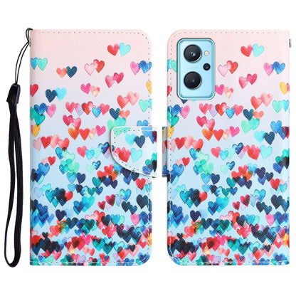 Colored Drawing Leather Phone Case, For Realme 9i / OPPO A96 4G
