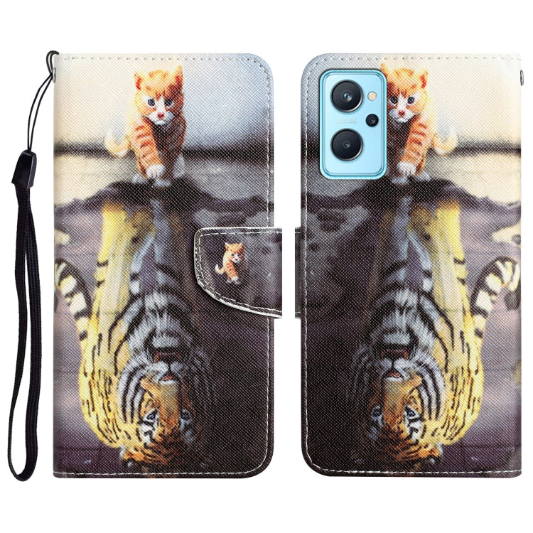 Colored Drawing Leather Phone Case, For Realme 9i / OPPO A96 4G