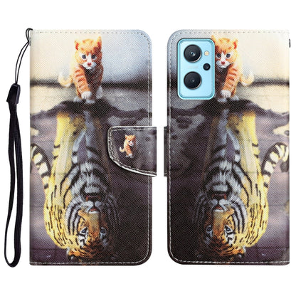 Colored Drawing Leather Phone Case, For Realme 9i / OPPO A96 4G