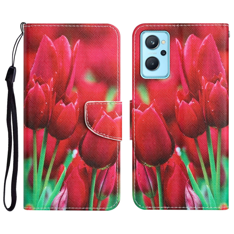 Colored Drawing Leather Phone Case, For Realme 9i / OPPO A96 4G