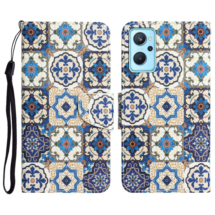 Colored Drawing Leather Phone Case, For Realme 9i / OPPO A96 4G