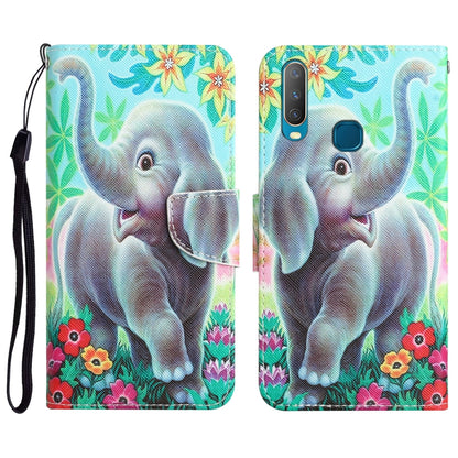 Colored Drawing Leather Phone Case, For vivo Y17 / Y12
