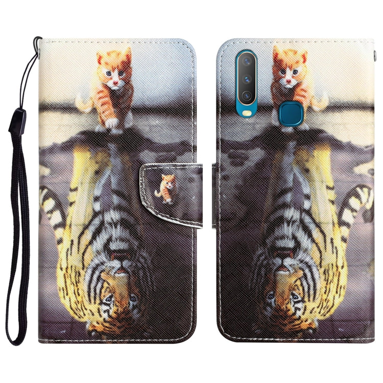 Colored Drawing Leather Phone Case, For vivo Y17 / Y12
