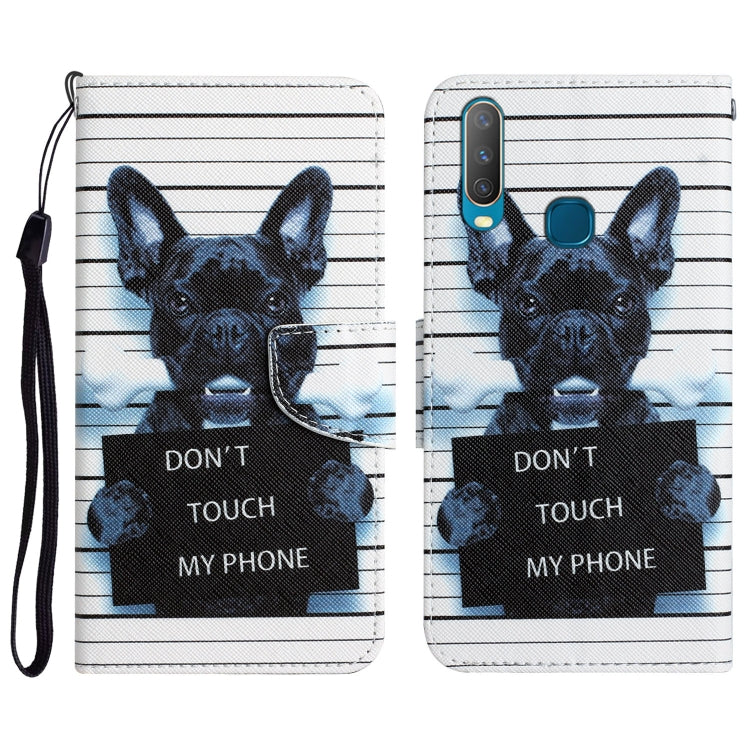 Colored Drawing Leather Phone Case, For vivo Y17 / Y12