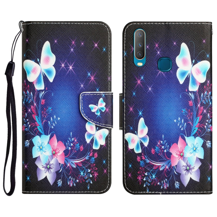 Colored Drawing Leather Phone Case, For vivo Y17 / Y12