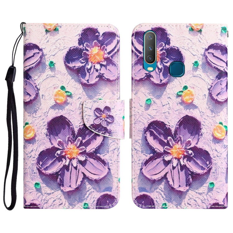 Colored Drawing Leather Phone Case, For vivo Y17 / Y12
