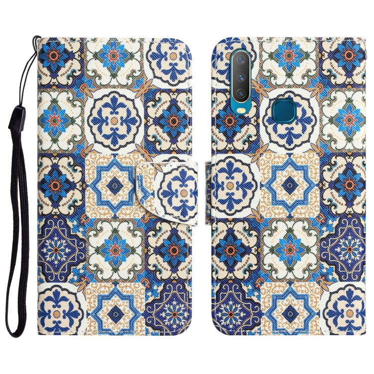Colored Drawing Leather Phone Case, For vivo Y17 / Y12