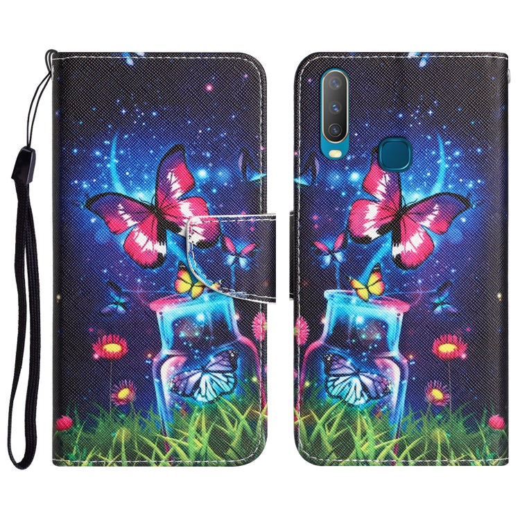 Colored Drawing Leather Phone Case, For vivo Y17 / Y12