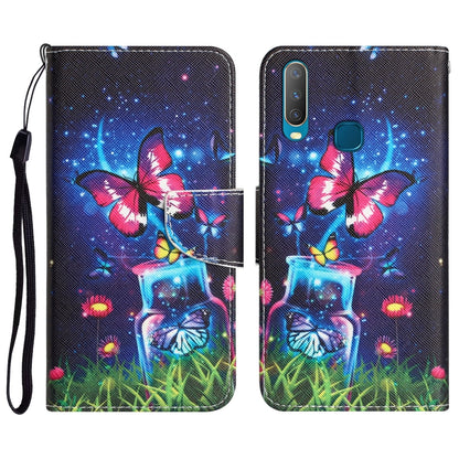 Colored Drawing Leather Phone Case, For vivo Y17 / Y12