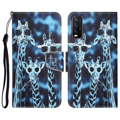 Colored Drawing Leather Phone Case, For vivo Y20 / Y12s