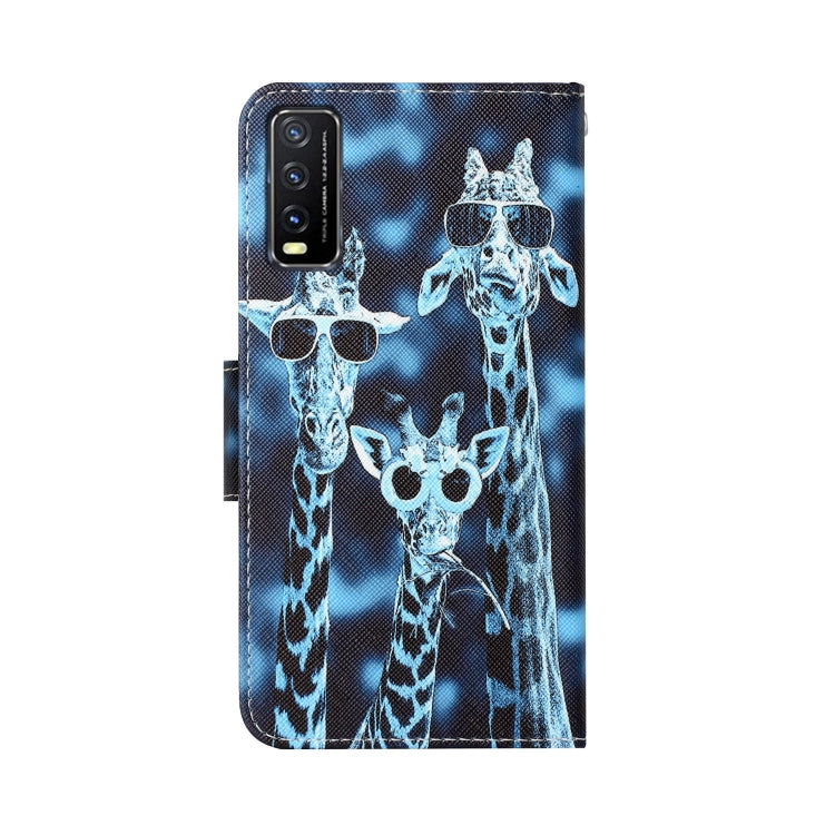 Colored Drawing Leather Phone Case, For vivo Y20 / Y12s