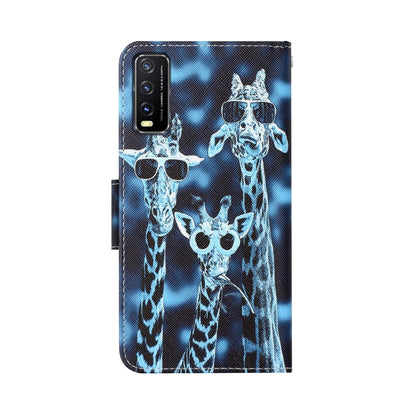 Colored Drawing Leather Phone Case, For vivo Y20 / Y12s