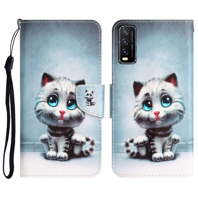 Colored Drawing Leather Phone Case, For vivo Y20 / Y12s