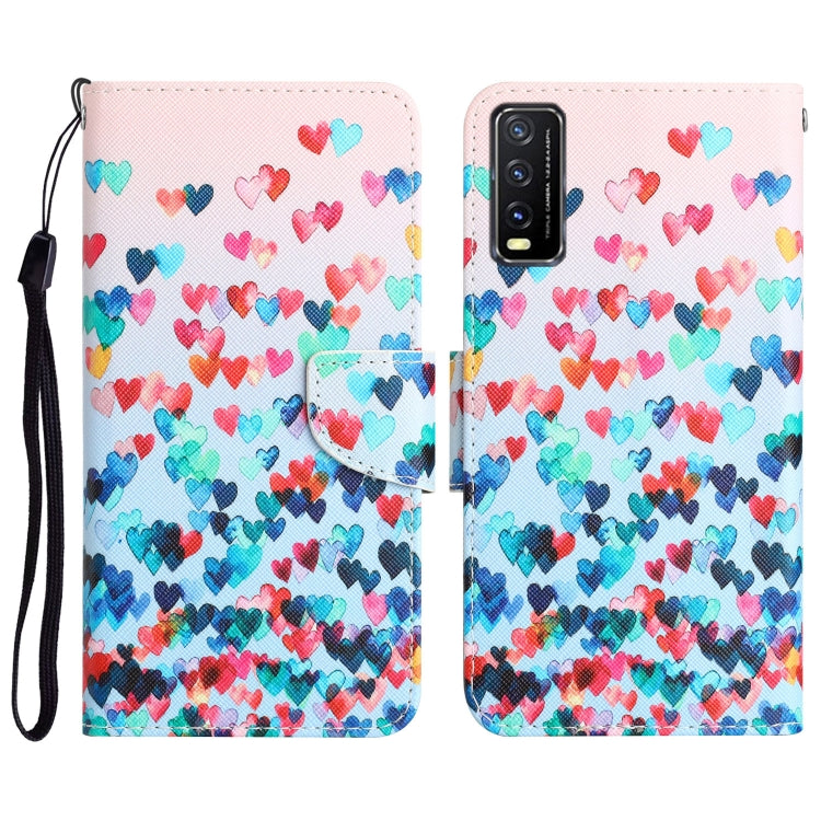 Colored Drawing Leather Phone Case, For vivo Y20 / Y12s