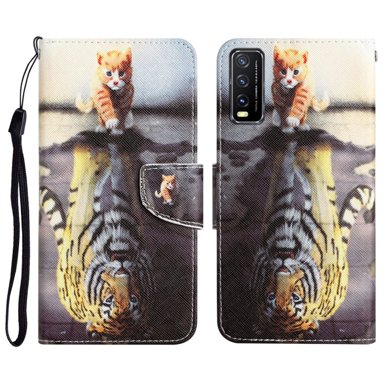 Colored Drawing Leather Phone Case, For vivo Y20 / Y12s