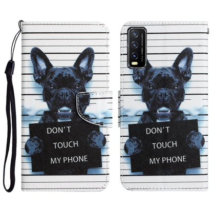 Colored Drawing Leather Phone Case, For vivo Y20 / Y12s