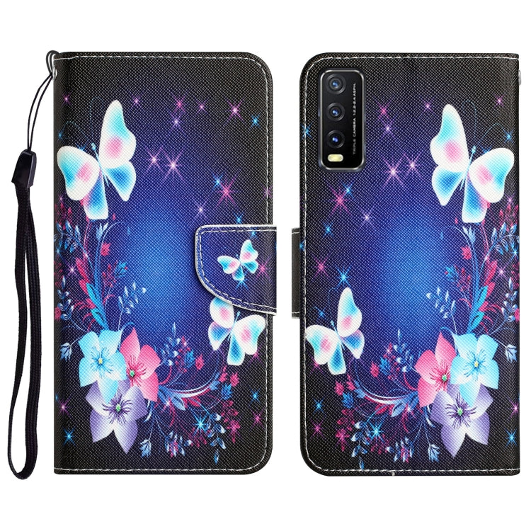 Colored Drawing Leather Phone Case, For vivo Y20 / Y12s
