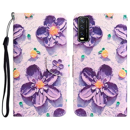 Colored Drawing Leather Phone Case, For vivo Y20 / Y12s