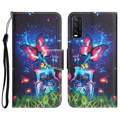 Colored Drawing Leather Phone Case, For vivo Y20 / Y12s