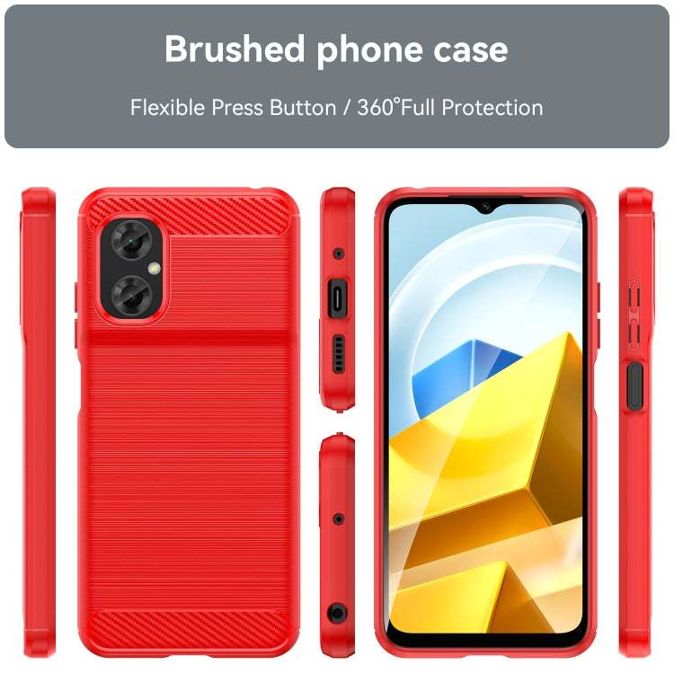 Brushed Texture Carbon Fiber TPU Case, For Xiaomi Poco M4 5G Global, For Xiaomi Poco M5 4G, For Motorola Edge 30 Fusion