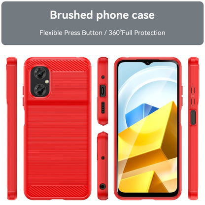 Brushed Texture Carbon Fiber TPU Case, For Xiaomi Poco M4 5G Global, For Xiaomi Poco M5 4G, For Motorola Edge 30 Fusion