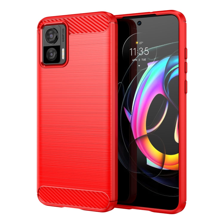 Brushed Texture Carbon Fiber TPU Case, For Xiaomi Poco M4 5G Global, For Xiaomi Poco M5 4G, For Motorola Edge 30 Fusion