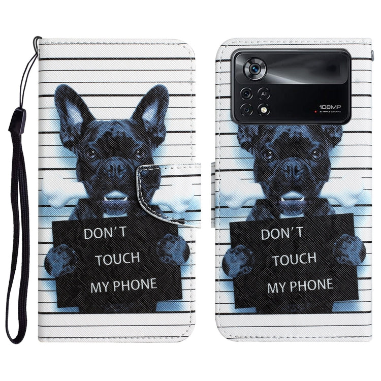 Colored Drawing Leather Phone Case, For Xiaomi Poco X4 Pro 5G