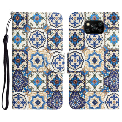 Colored Drawing Leather Phone Case, For Xiaomi Poco X3 NFC