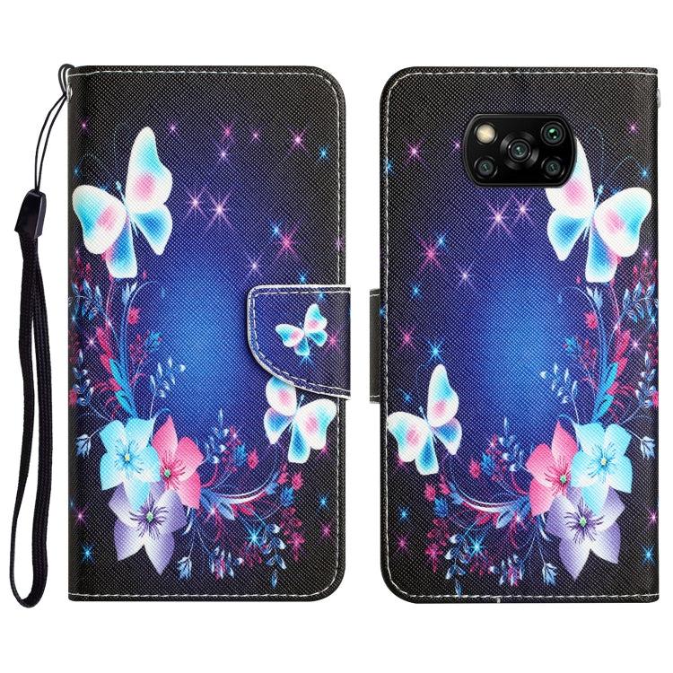 Colored Drawing Leather Phone Case, For Xiaomi Poco X3 NFC