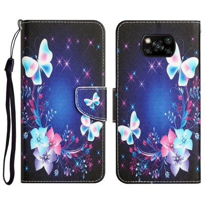 Colored Drawing Leather Phone Case, For Xiaomi Poco X3 NFC