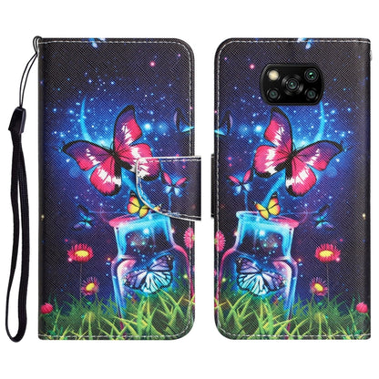Colored Drawing Leather Phone Case, For Xiaomi Poco X3 NFC