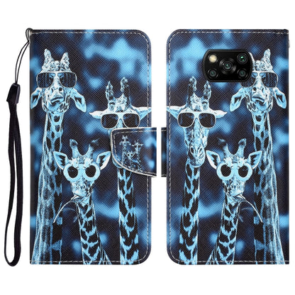 Colored Drawing Leather Phone Case, For Xiaomi Poco X3 NFC