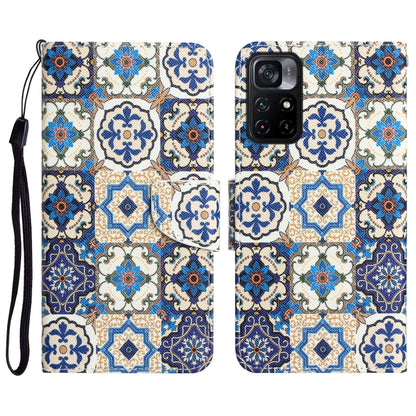 Colored Drawing Leather Phone Case, For Xiaomi Poco M4 Pro 5G
